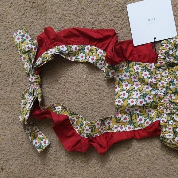 Infant Girl Floral & Ruffle One Piece Photoshoot Outfit Size 0-6 Months - Picture 2 of 9